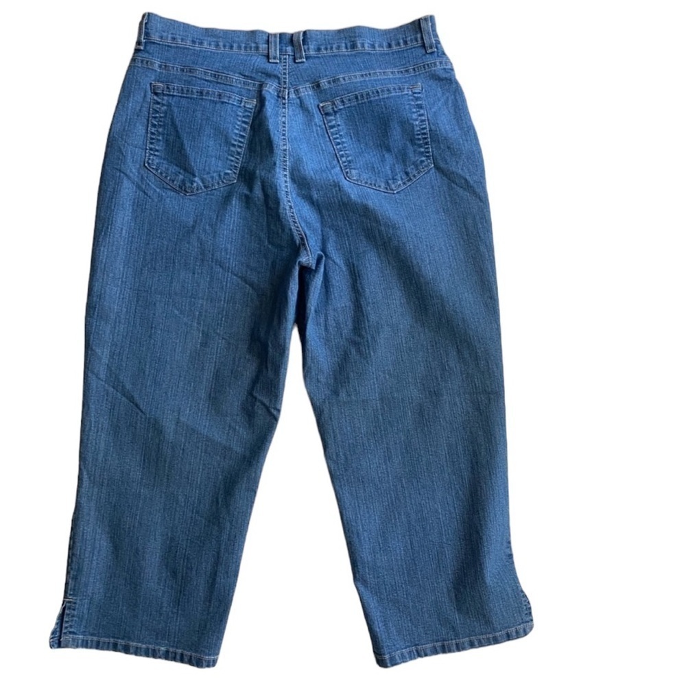 Gloria Vanderbilt Sz 14 Women’s Medium Wash cropped Stretch Denim Jeans Mature